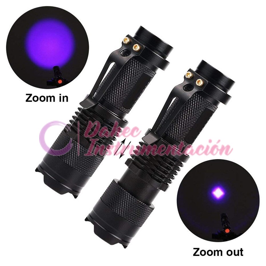 Linterna UV, linterna UV recargable por USB con linterna UV de luz negra de  395 nm con zoom y detect TUNC Sencillez